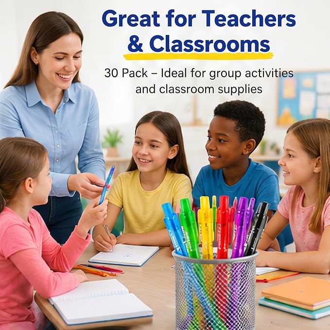 Crtiin 30 Pcs Retractable Erasers Pen Mechanical Eraser Pen - Image 6