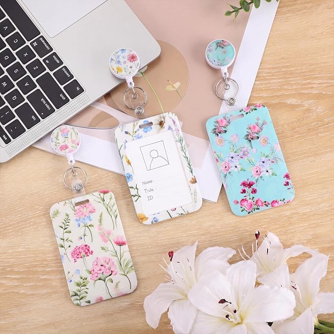 3 Set Badge Holder Retractable Reel Colorful ID Badge Holders - Image 6