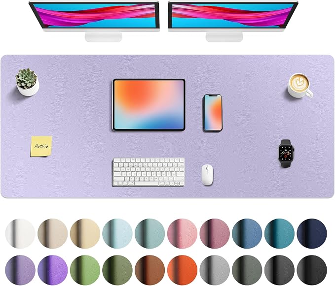 Aothia Faux Leather Desk Mat by AothiaSimpleNaturalUnique