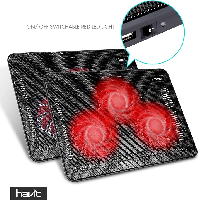 Havit HV-F2056 15.6-17 Inch Laptop Cooler Cooling Pad - Image 2