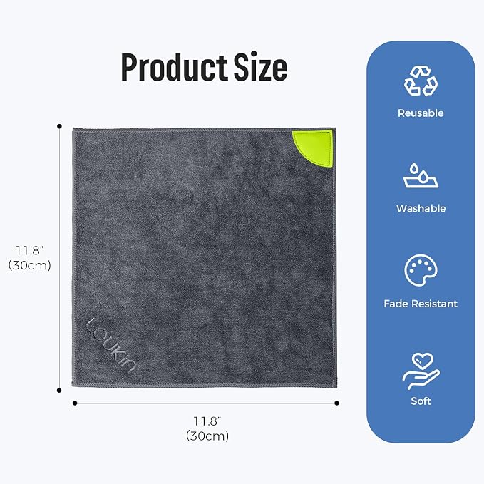 loukin 2 Pack Magnetic Cleaning Cloth, Microfiber Dry Erase Eraser, Washable - Image 6
