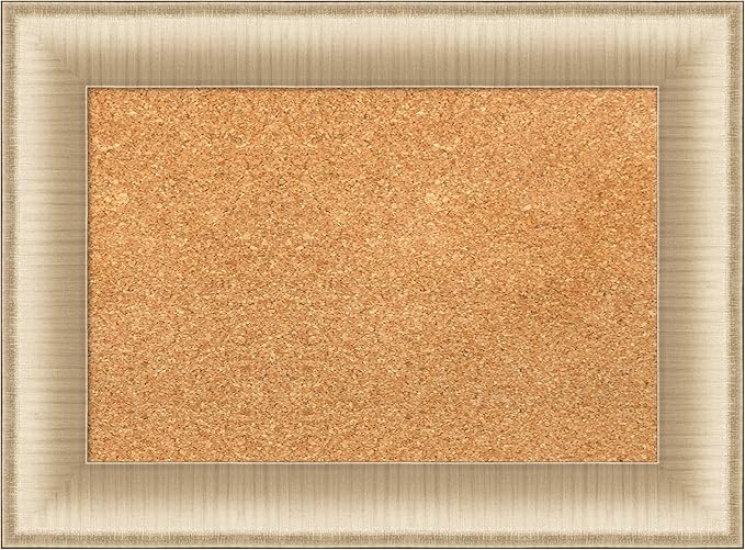 Amanti Art Natural Cork Board for Wall, 17x23 Vision Board with Gold Frame, Small Corkboard Office Decor for Home Organization, Casual Corkboard Pinboard to Display Items for Home Organization in-DeskLoop Office