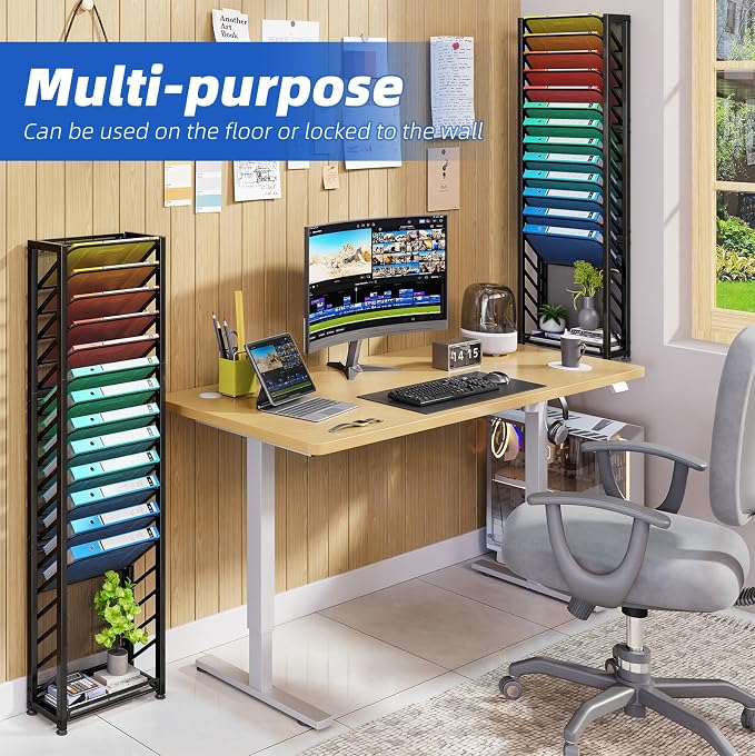 Simple Trending Wall File Organizer, 18-Tier Mesh Hanging Paper Document Folder - Image 3