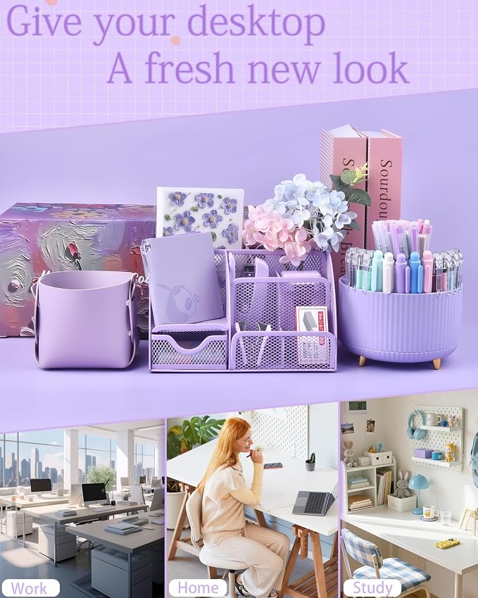 Purple Desk Accessories and Organizers - Image 7