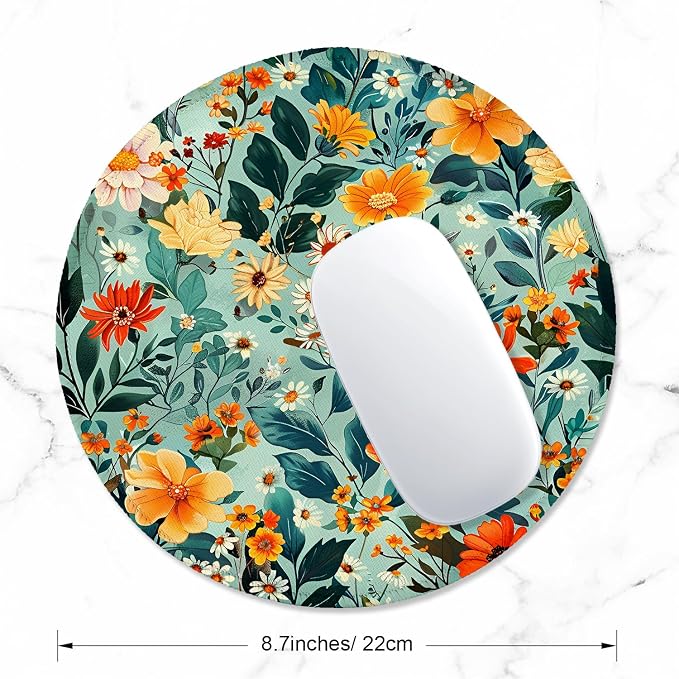 ITNRSIIET Round Mouse Pad with Stitched Edge Premium-Textured Waterproof - Image 2