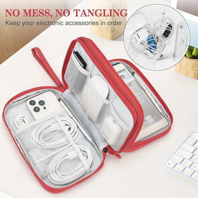 FYY Electronic Organizer, Large Travel Cable Organizer Bag Pouch Electronic - Image 5