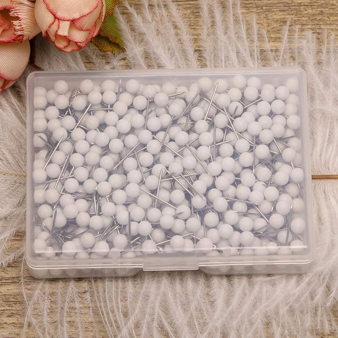 Tupalizy 1/8 Inch Small Round Ball Head Decorative Push Pins Map Thumb Tacks - Image 5