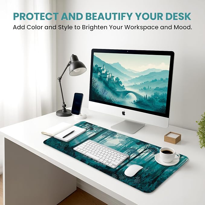 Aesthetic Desk Mat, Cute Deer Forest Desk Pad Protector - Image 6