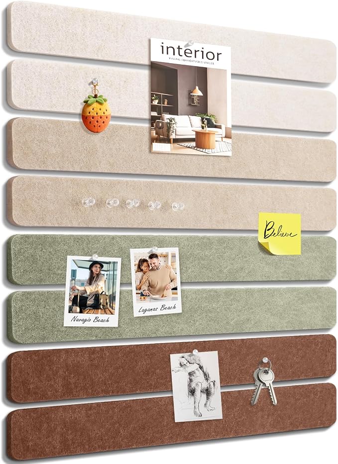 Small Cork Bulletin Board Tiles, Felt Wall Decor and Office Desk Accessories by faainit
