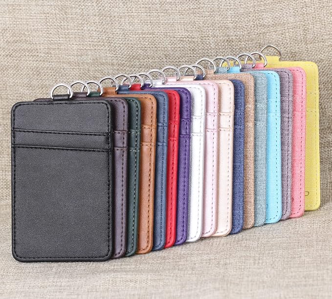 Leather Badge Holder and Adjustable Retractable Lanyards, Quick Release Buckle - Image 7