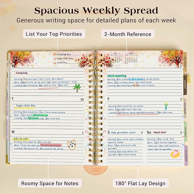 Academic Planner 2026-2027, 18 Months Weekly and Monthly Daily Planner from - Image 3