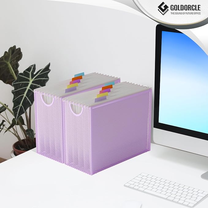 Hanging File Organizer, Letter-Size File Holder Filing Box - Image 3