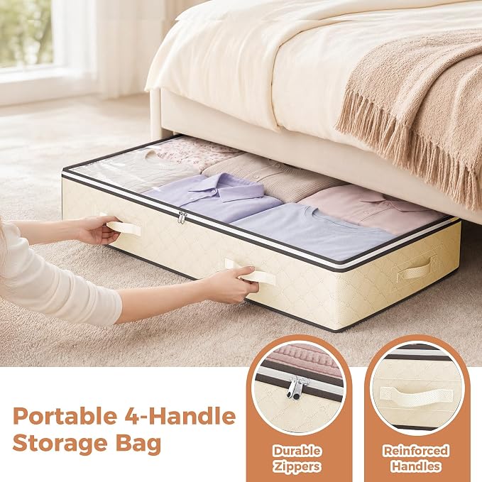 90L Under Bed Storage Containers, Underbed Toy Organizers and Clothing Storage - Image 5