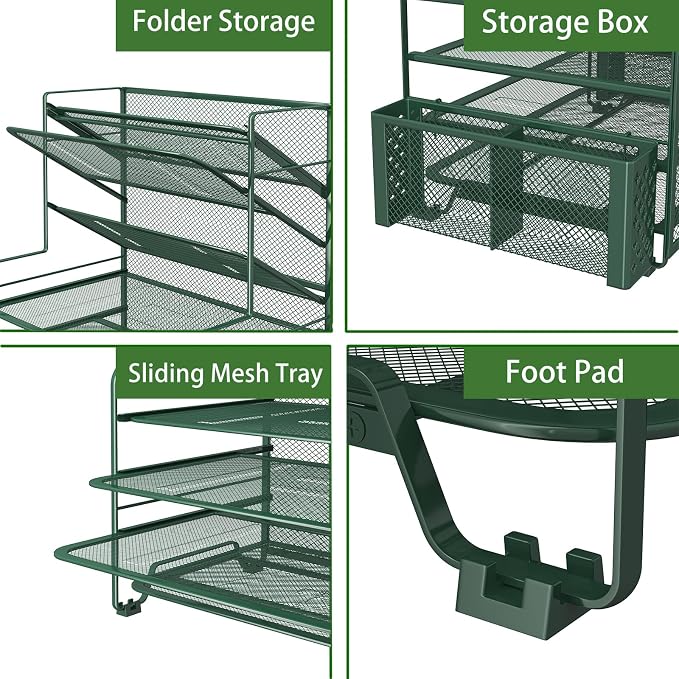 Simple Trending 7 Tier Desk File Organizer, Letter Tray Paper Organizer - Image 4