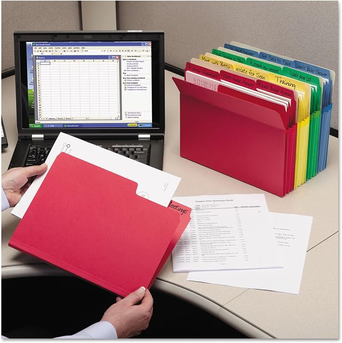 Smead File Pocket, Straight-Cut Tab, 3-1/2" Expansion, Letter Size, 5 per Pack - Image 4