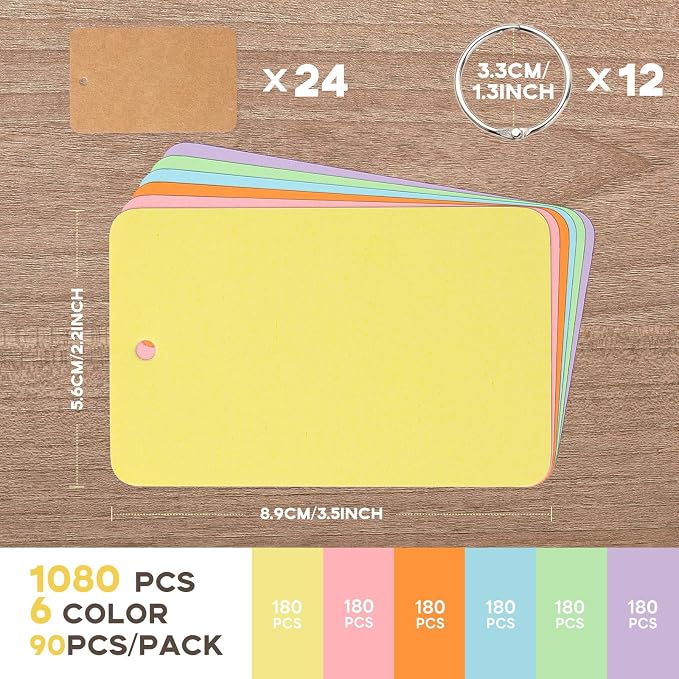 2.2x3.5 Colored Index Cards - Image 2