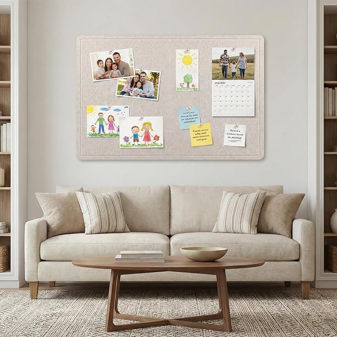 AKTOP Bulletin Board, Decorative CorkBoard Photo Display Board - Image 2