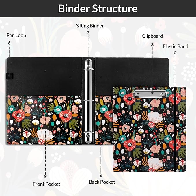 SKYDUE 1 Inch 3-Ring Binder - Image 5