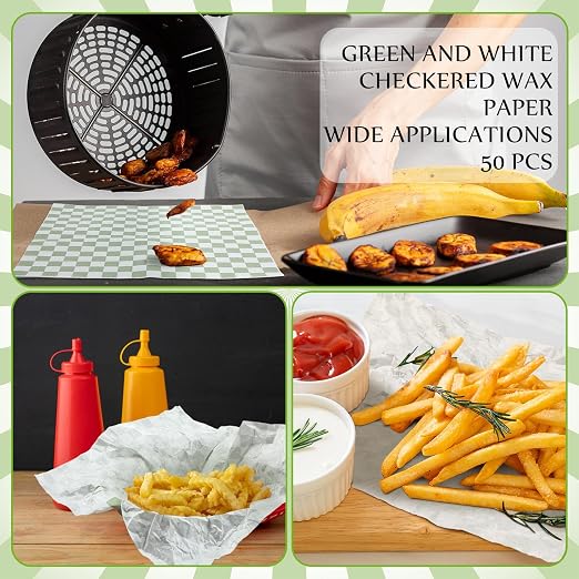 Geosar 100 Pcs Gingham Party Supplies Disposable Paper Food Trays Bulk - Image 5