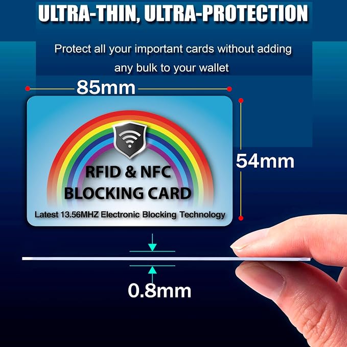 SaiTech IT 10 Pack RFID Blocking Cards Protect Your Entire Wallet, and Cards - Image 2