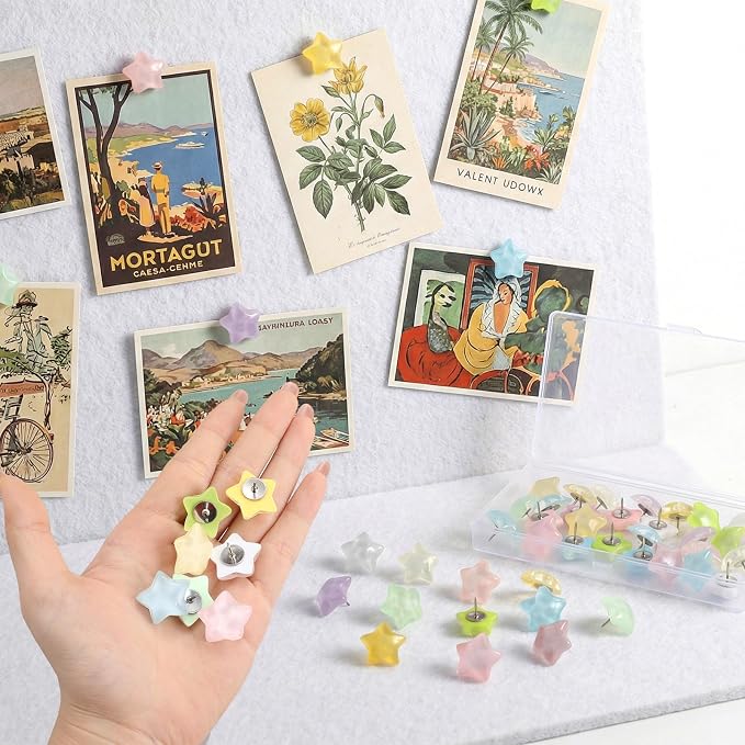 40 PCS Star-Shaped Decorative Thumb Tacks Cute Push Pins - Image 5