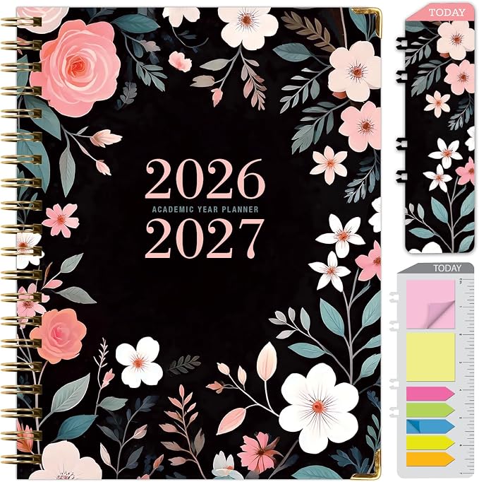 HARDCOVER Academic Year 2026-2027 Planner: 14 Months 8.5"x 11" Daily Weekly by ExcelloGlobalProducts