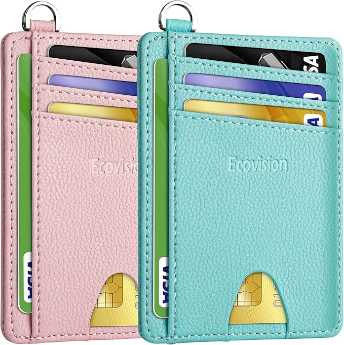 Slim Minimalist Front Pocket Wallet, RFID Blocking Credit Card Holder Wallet by Ecovision
