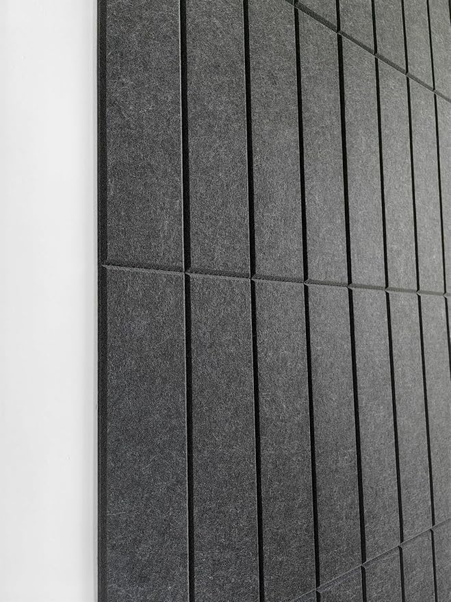 Large Cork Board Alternative - 12-Pack Felt Wall Tiles with Safe Removable Adhesive Tabs, Cork Wall Tiles Bulletin Board Home Office Essentials - Gray Black-DeskLoop Office