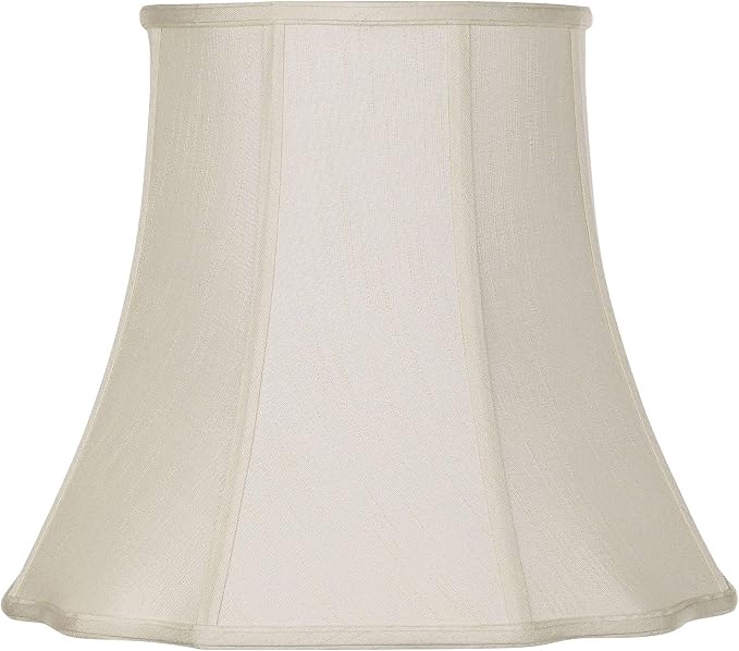 Creme Large Bell Cut Corner Lamp Shade 10" Top x 16" Bottom x 14" Slant x 13.5" by Springcrest