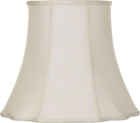 Creme Large Bell Cut Corner Lamp Shade 10" Top x 16" Bottom x 14" Slant x 13.5" by Springcrest
