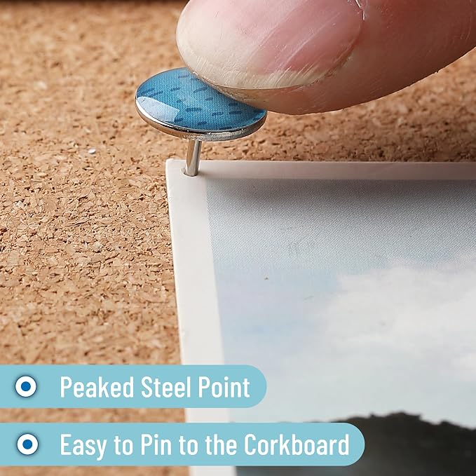 Mr. Pen- Decorative Push Pins, 8 Unique Designs, Ocean Swirl | Cute Push Pins - Image 4