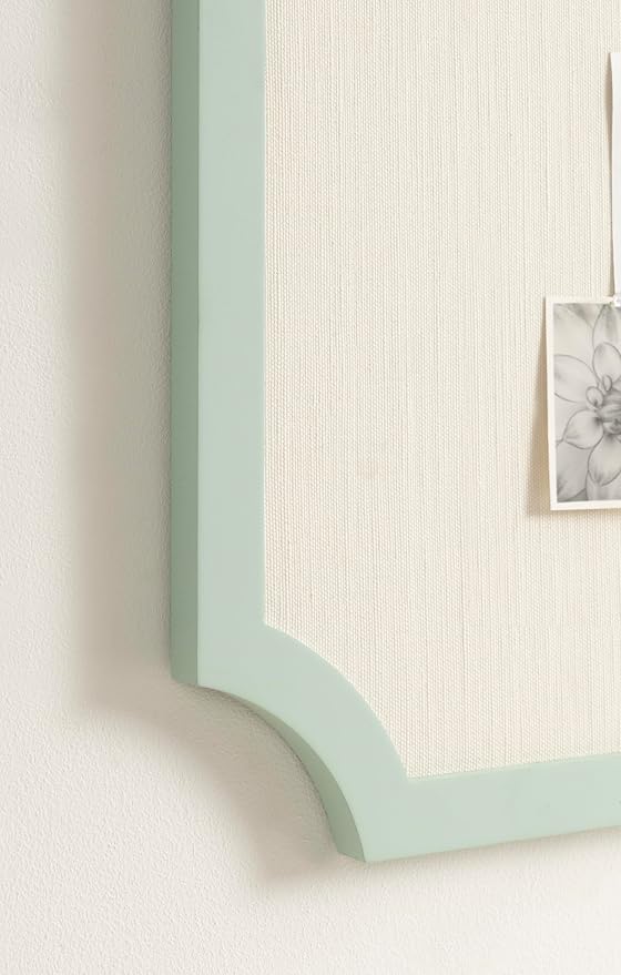 Kate and Laurel Holbrook Modern Framed Scallop Fabric Pinboard, 15 x 24 - Image 5