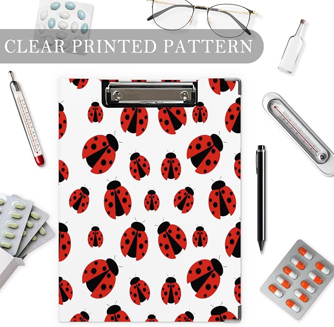 Cute Red Ladybug Clipboard Folio - Image 3