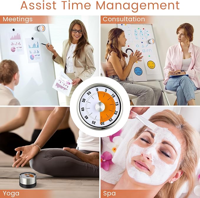 6 Pcs 60 Minute Visual Kitchen Timer Small Classroom Timers - Image 7
