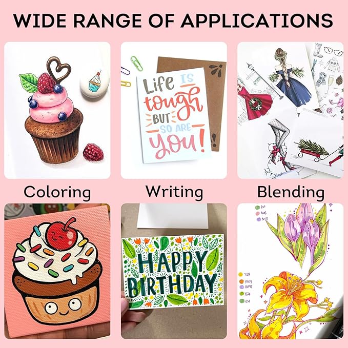 120 Colors Alcohol Markers Set Dual Tip Art Markers for Kids Marker Pens with Pen Holder and Case for Adult Painting Supplies Perfect for Painting, Coloring Book, Sketching and Drawing-DeskLoop Office