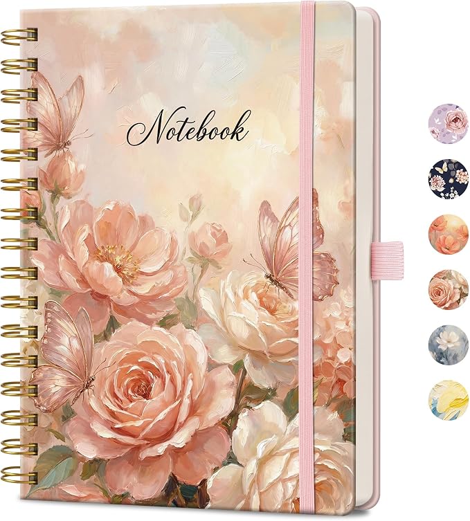 AHGXG Spiral Journal Notebook, 160 Lined Pages, A5 Medium Size, by AHGXG