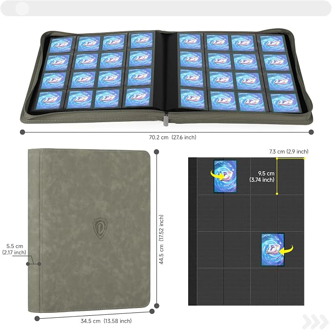 Card Binder with 1024 Cards, 16 Pocket Trading Card Binder Includes 32 Page - Image 4