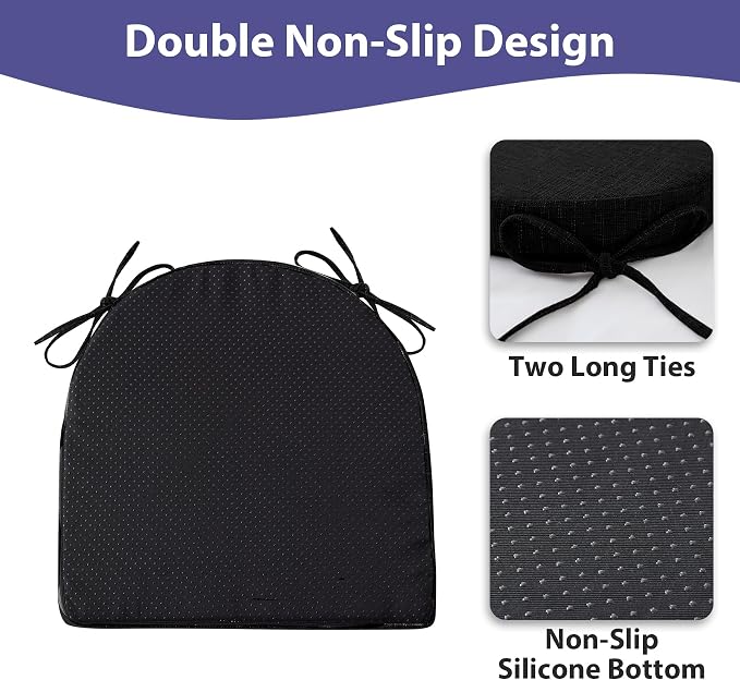 IPYNBAP Chair Cushions for Dining Chairs, Kitchen Chair Cushions, Non Slip - Image 4