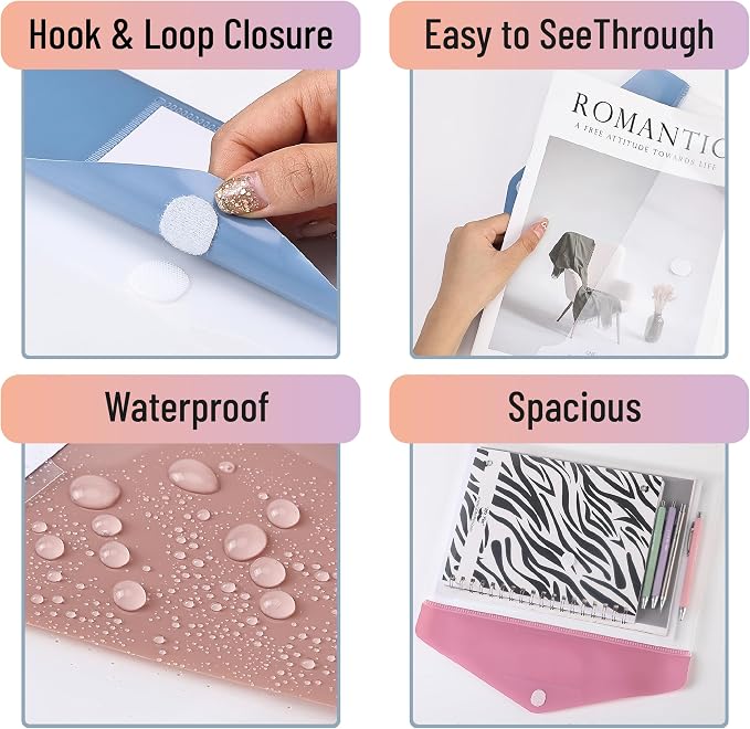 Mr. Pen- Clear Plastic Envelopes File Folders, 30 Pack, Letter Size | Colorful - Image 3