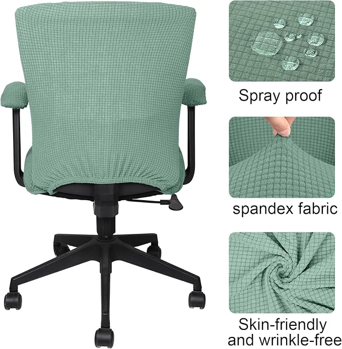 Tallew 4 Pcs Office Chair Covers Set Computer Universal Protective Stretchable - Image 5