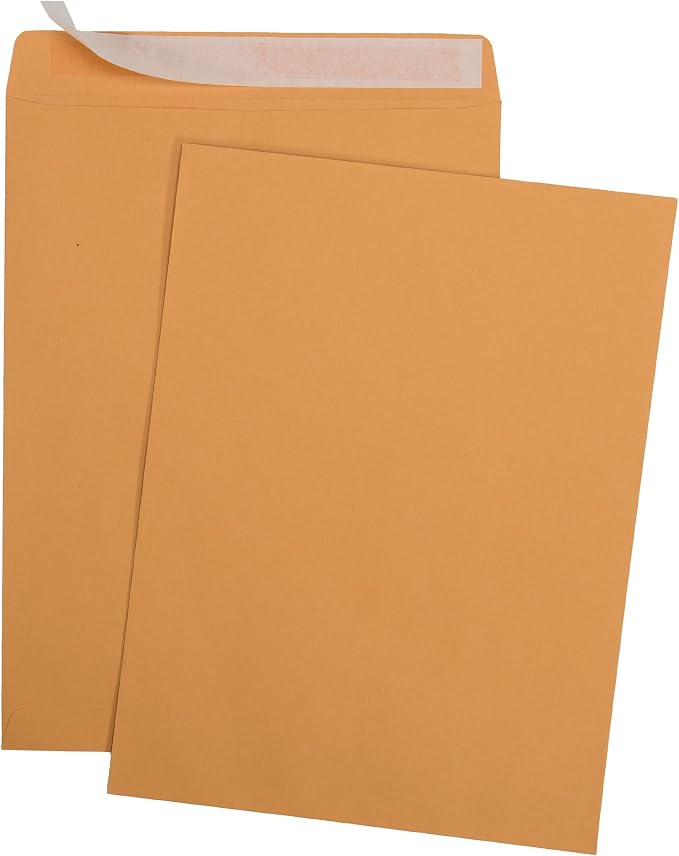9 X 12 Self-Seal Brown Kraft Catalog Mailing Envelopes - 28lb - 250 Count - Image 3