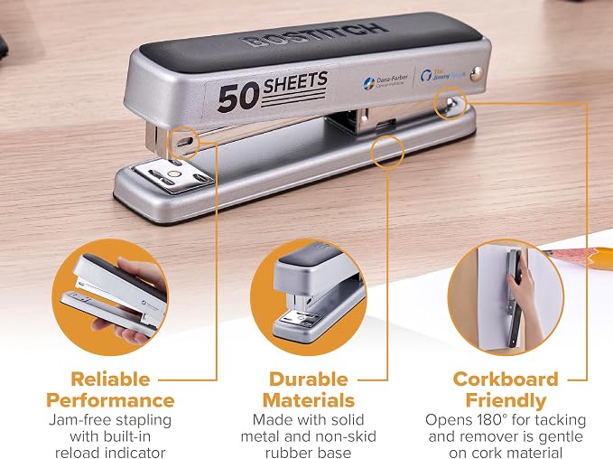 Bostitch Titan Heavy Duty Metal Stapler, 50 Sheet Capacity - Image 4
