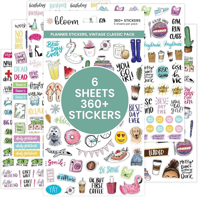 bloom daily planners Vintage Classic Planner Stickers by bloomdailyplanners