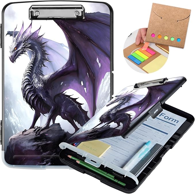 Clipboard with Storage, Storage Clipboard with Pen Holder, Heavy Duty Plastic by Unknown