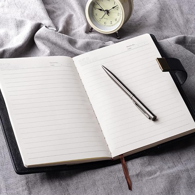 WEMATE Diary with Lock, A5 PU Leather Journal with Lock 240 Pages, Vintage - Image 7