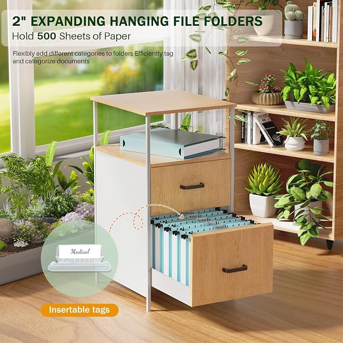 12 Pack Blue Hanging File Folders, Letter Size Hanging Folder - Image 3