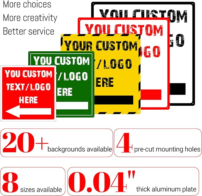Custom Square Up Arrow Metal Signs - Image 4