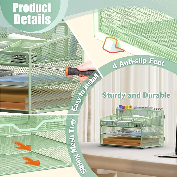 Docnest 3 Tier Mesh Desk Organizer - Image 5