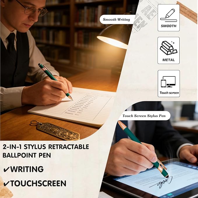 CRME Personalized Pens with Stylus Custom Pens in Bulk Customized Engraved with - Image 4