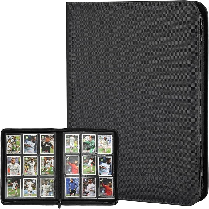 9 Pockets Card Binder, Premium Zip Trading Card Binder, 540 Double Sided Pocket by CARDBINDER